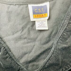 90s Vintage Black Corduroy Sleeveless Dress 24W | Layering Jumper